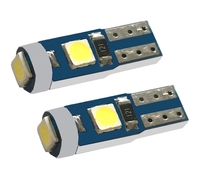 Bombilla LED T5 3SMD 3030 para Interior de coche, luces LED DC12V, Base de cuña, tablero, instrumento, indicador de aire acondicionado, piezas de luz