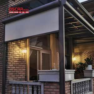 Auvents résistants aux intempéries <span class=keywords><strong>pour</strong></span> baies vitrées et portes coulissantes, voile en polyester, <span class=keywords><strong>store</strong></span> extérieur <span class=keywords><strong>pour</strong></span> porche, patio, balcon, volet roulant - Product Image 1