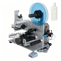 Machine d'étiquetage semi-automatique de table pour bouteilles plates, bocaux carrés, sacs en plastique, boîtes, applicateur d'étiquettes, étiqueteuse