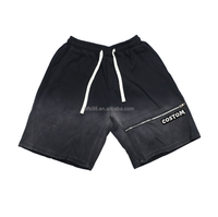 Pantalones Cortos Deportivos de Verano Personalizados, Básicos, de Algodón, Color Sólido, Gruesos, 100% Algodón, con Logotipo Personalizado, Talla Grande, Holgados, para Hombre