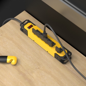 Vàng 6 cửa hàng Kim loại heavy duty Power Strip 20A 14/3awg mở rộng dây cho nhà để xe công nghiệp hội thảo nhà sử dụng ETL chứng nhận - Product Image 6