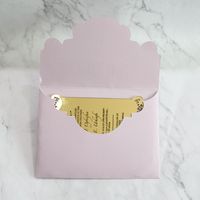 Mariage en acrylique avec miroir en or royal, carte de texte découpée au laser, invitation en feuille d'or avec enveloppes violettes