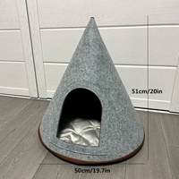Villa pour chats semi-fermée toutes saisons, intérieur/extérieur, tente en feutre transfrontalier, résistante à l'usure et aux rayures pour chiens