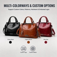 Tas Tangan Wanita Vintage Berdetail Stud, Tali Lepas Pasang, Pegangan Atas, Tas Selempang untuk Kerja Kantor, Perjalanan Sehari-hari, Grosir