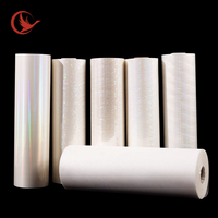 Film holographique BOPP de haute qualité, film de plastification thermique brillant arc-en-ciel, transparent