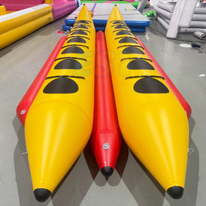 Bateau <span class=keywords><strong>banane</strong></span> gonflable pour 14 personnes, ponton flottant en PVC à double tube, tractable, pour jeux aquatiques, directement de l'usine - Product Image 1