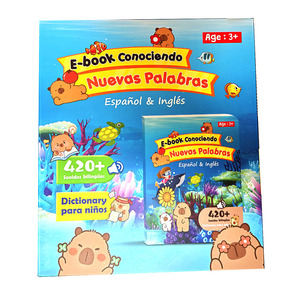 Livre audio interactif bilingue français-<span class=keywords><strong>espagnol</strong></span> ou anglais-<span class=keywords><strong>espagnol</strong></span> <span class=keywords><strong>pour</strong></span> <span class=keywords><strong>l</strong></span>'apprentissage précoce des tout-petits, avec musique et fonction de lecture par pointement - Product Image 1