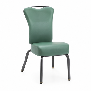 Sedia da Banchetto di Lusso con Schienale Ondulato e Maniglia, Schiuma ad Alta Densità per Hotel Boutique, Resort Termali e Reception - Product Image 1