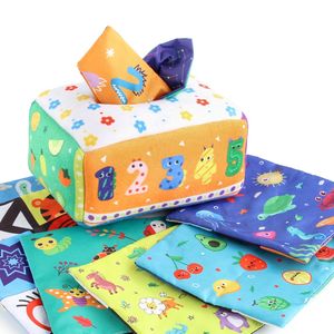 Juguete de Tela Suave para Bebés, Estimulación Visual Sensorial, Juguete de Caja de Pañuelos para Niños Pequeños, Aprendizaje Educativo - Product Image 5