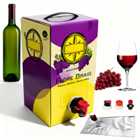 Bolsa de Cartón Resistente para Vino Tinto en Caja, Bolsas para Vino en Caja