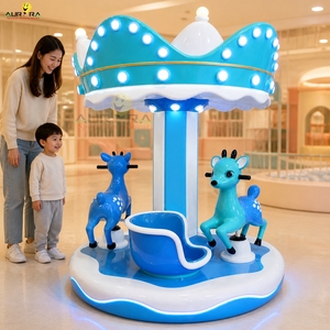 Giostra per Bambini Aurora Sport EC01 in Vetroresina con Tre Posti, Luci LED Multicolore, per Noleggio in Parchi Divertimento al Coperto - Product Image 2