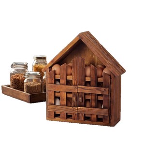 Cross-border wooden three-layer egg and duck egg storage rack, <b>kitchen</b> egg rack, household wooden house-shaped egg storage rack - Product Image 5