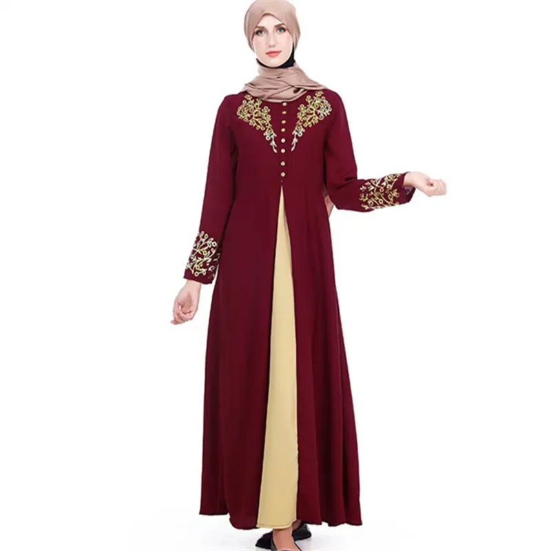 Classique musulman imprimer femmes Mybatua Abaya avec Hijab Jilbab vêtements islamiques Maxi robe Burqa livraison directe vêtements musulmans islamiques