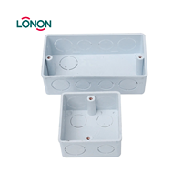 Boîte de câblage électrique en gros directe d'usine boîtes de jonction carrées en plastique utilisées boîte en PVC de commutateur