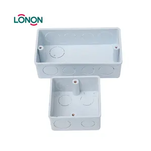 Fábrica Direta Atacado Elétrica Caixa De Fiação Usado Plástico Quadrado Junction Boxes Switch PVC Box