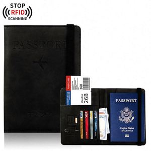 Slim Print <b>Passport</b> Holder <b>Wallet</b> Luggage Tag Gift Set Custom Rfid Pu Leather Travel <b>Passport</b> Holder Cover - Product Image 4