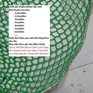 Red de Seguridad de Polipropileno Verde de Alta Resistencia, Malla Protectora de Polipropileno, Red de Protección Personalizada para Carga - Product Image 6