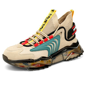 男性用カジュアルシューズ厚いソロスニーカー靴下スタイルアッパーサイズ38-46 - Product Image 4