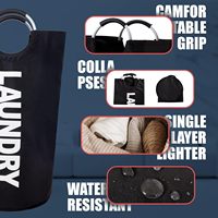 Panier à linge sale pliable grande capacité avec poignées, étanche, pour buanderie et salle de bain, également idéal pour ranger les jouets