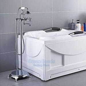 Robinets de baignoire téléphone autoportants de luxe, interrupteur à Double poignée, robinets de <span class=keywords><strong>bain</strong></span> et de <span class=keywords><strong>douche</strong></span> - Product Image 5