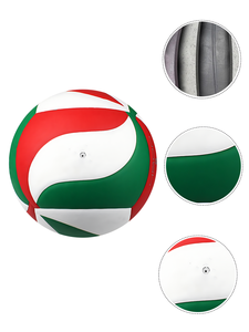 Balón <span class=keywords><strong>de</strong></span> Voleibol Clásico Rojo <span class=keywords><strong>Verde</strong></span> Blanco Personalizable <span class=keywords><strong>de</strong></span> PU Talla 5 para Adultos, Resistente, Agradable al Tacto - Product Image 2