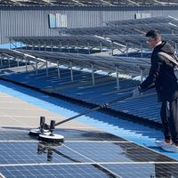 Machine de nettoyage de panneaux solaires SUNNOVA N2 automatique à double tête en alliage d'aluminium, brosse en fil de nylon haute efficacité