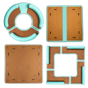 Bain gonflable personnalisé île de loisirs salon flottant radeau flottant jet d'eau gonflable quai de ski flotte plate-forme avec tente - Product Image 6