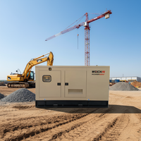 Générateur diesel silencieux Global Power 25 kVA 20 kW avec moteur chinois ATS, châssis ouvert, 50 Hz, prix abordable, 10 kW~300 kW