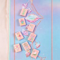 Tuiles de Mahjong Américaines Minimalistes à Couche Unique avec Motif Arbre de Noël en Acrylique pour le Divertissement