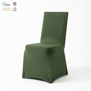 Funda de Silla de Spandex Dorada Plegable, Ecológica y Moderna, de Calidad Hotelera, Ajustable, Elástica y Lavable a Máquina para Sillas de Comedor - Product Image 1