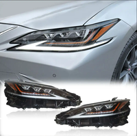 2019-2021 Lexus ES250 ES300H ES350 Ensemble de phares LED complets Ensemble de trois faisceaux Mise à niveau gauche + droite 6000k Couleur Noir
