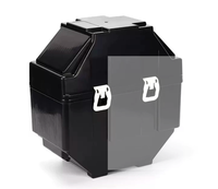 Boîte de transport antistatique MSK pour plaquettes de silicium de 12 pouces, conteneur octogonal en PP, cadre de transport pour plaquettes de silicium, noir transparent