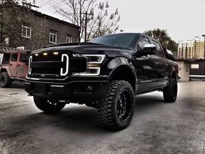 Gobison Accessoires de Pickup Raptor Bodykit Grille de pare-chocs avant avec lumière DRL pour <span class=keywords><strong>FORD</strong></span> F150 2018 2019 2020 Car Grille - Product Image 3