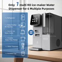 Petit distributeur d'eau de comptoir en plastique à osmose inverse RO, machine à crème glacée automatique chaude et froide électrique de bureau