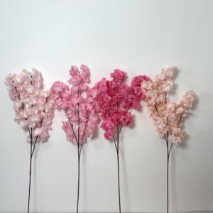 <span class=keywords><strong>Flor</strong></span> de cerezo falsa de seda 3 cabeza popular <span class=keywords><strong>flor</strong></span> rama de árbol <span class=keywords><strong>flor</strong></span> <span class=keywords><strong>Artificial</strong></span> Sakura flores de cerezo felpa para boda decoración del hogar - Product Image 3