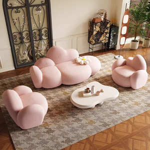 Modern Minimalist Cream Cloud Sofa Designer French Style Couch for Homestay Living Room Beauty Salon Reception Lounge - Product Image 1