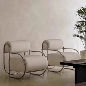 Nordique Bauhaus simple canapé chaise créative conception ancienne touche moderne Simple rétro loisirs maison chambre bureau à domicile salon - Product Image 3