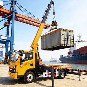 รถเครนติดรถบรรทุกไฮดรอลิกแบบเทเลสโคปิก 5 ตัน พร้อมระบบหมุนได้ 360 องศา ได้รับมาตรฐาน CE - Product Image 1