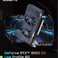 Carte graphique Gigabyte GeForce RTX 3050 OC Low Profile 6G GDDR6 demi-hauteur Blade pour ordinateur de bureau avec nouveau ventilateur