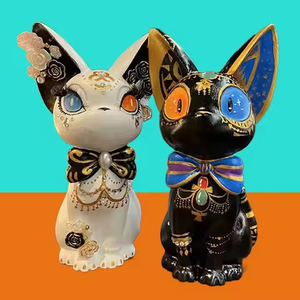 Nouveauté : Jouet en vinyle blanc, modèle de dessin animé mignon, peinture artistique fluide, bricolage, <span class=keywords><strong>Gigi</strong></span> Cat, graffiti, tirelire - Product Image 6