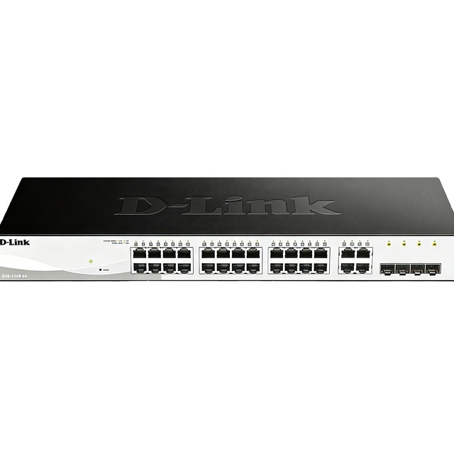 DGS-1210-24 24-Port Gigabit Full-Duplex Smart Managed Switch with VLAN Support 20 10/100/1000Base-T + 4 SFP Ports