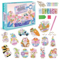 15PCS DIY Porte-clés Full Drill Crystal Lovely Animals Licorne Big Gem 5D Diamond Painting for Kids
