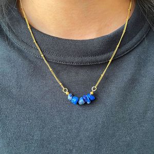 Colliers tendance DIY pour femmes en or 18 carats avec perles et diamants naturels concassés variés - Product Image 4