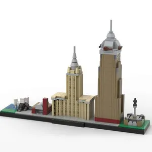 GoldMoc MOC Blocks Educational Toys Cleveland Skyline Architecture Mini Bricks Construct Toy House Building Blocks City