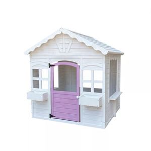 Casita de Juegos de Madera para Jardín y Exteriores con Puerta y Ventanas Funcionales y Jardinera para Flores - Product Image 2