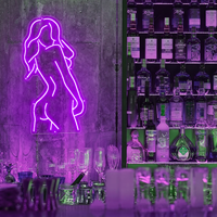 Offre Spéciale Femelle Pose Sexy Dame Retour Conduit Enseigne Au Néon Femme Corps Néon Lumières Personnalisé Pour Barre de Magasin