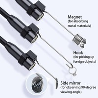 Cámara Endoscópica Industrial con Inspección de 360 Grados, Cable de 30 m, Pantalla IPS de 4.3 Pulgadas, Clasificación IP67