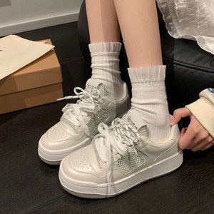 Mùa Hè Mới Vòng Toe Sinh Viên Giản Dị Sneakers Thích Hợp Cho Cô Gái Để Mặc Với Phạm Vi Rộng Các Sử dụng Và Dày Soled Thiết Kế - Product Image 1