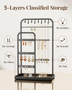 Jewelry Storage Rack Jewelry Display Stand Desktop Keychain Jewelry Bracelet Lipstick Storage - Product Image 5