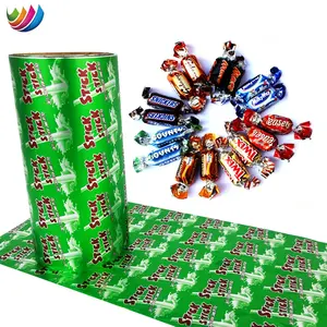 Custom Filme De Chocolate Cold Sealing Packaging Aluminum Foil Candy Chocolate Bar Wrapper Twist Roll Film